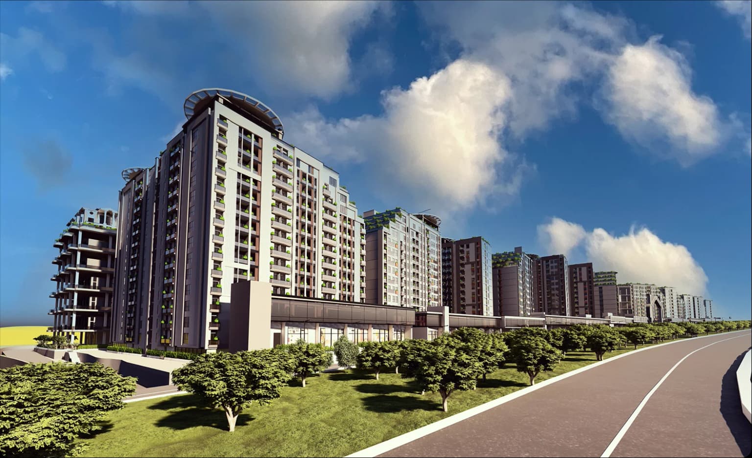 نمای اصلی مجتمع هوشمند همساز ۱